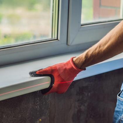 Carpenter with window sill