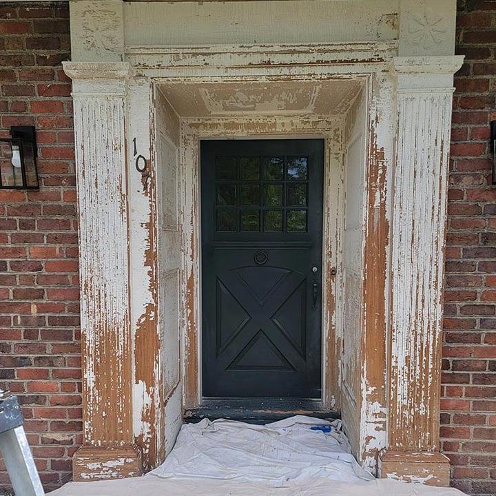Front door before