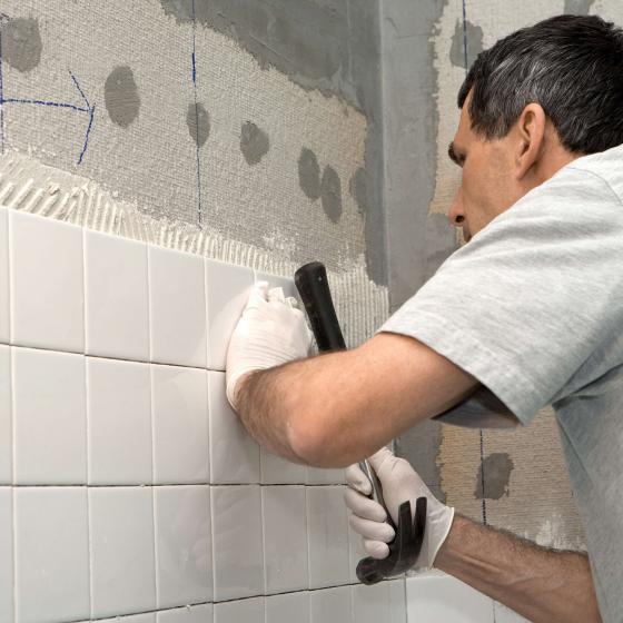 Bathroom being tiled in Richmond VA